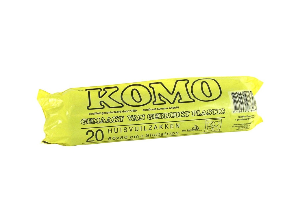 ROL A 20 AFVALZAK KOMOKEUR GRIJS 600x800 mm