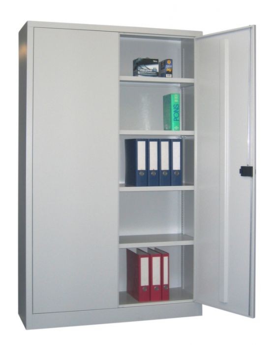 UNIVERSELE KAST 1950X1200X400mm 4X STALEN BODEM CILINDERSLOT LICHTGRIJS