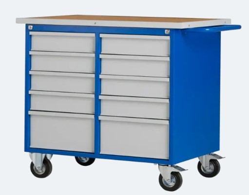 TOOL TROLLEY MWP-101 WITH 10 DRAWERS dimensions 930x960x600mm WITH WORKTOP