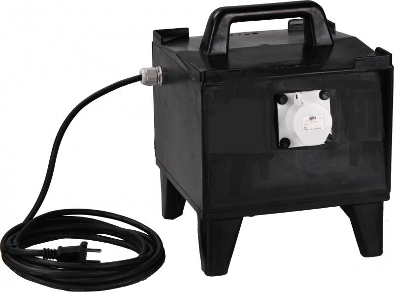 SCHEIDINGSTRAFO 2200W 230V/3P/16A 12U + SCHUKO