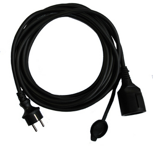 EXTENSION CORD 5 MTR 3x1.5 H07RNF INCL. RUBBER PLUG+SOCKET