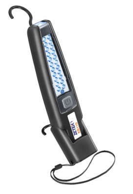 LED LOOPLAMP KB110 OPLAADBAAR MAGN.VOET MET 22 LEDS EN 2 HAKEN