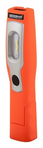LED LAMP OPLAADB MET 21+5 LEDS 8W ORANJE MAGN. + KNIKBAAR