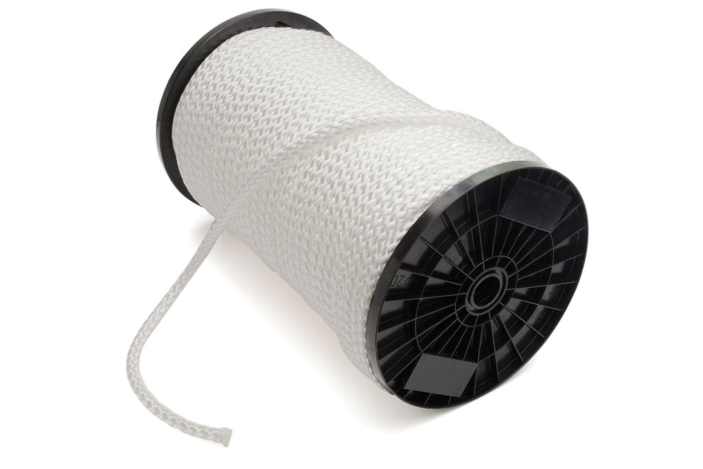 ROLL of 60 meters BRAITED CORD 8mm PP WHITE