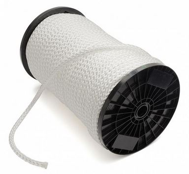 MTR TOUW 14mm WIT PP (ROL a 40 MTR) 8 KOPS GEVLOCHTEN