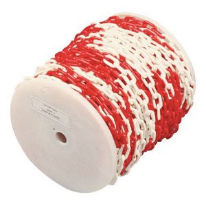MTR PLASTIC CHAIN ​​RED/WHITE 6mm (on a roll of 25m)