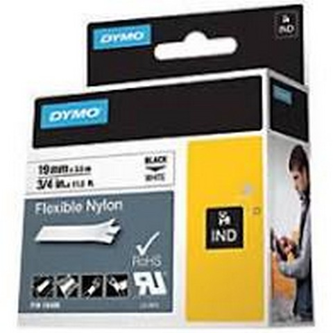 DYMO CASS. 19mm RHINO BLACK/WHITE DYMO 18489