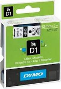 DYMO CAS. 12mm 45013 BLACK/WHITE
