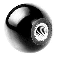BALL KNOB D=25mm M5 INTE. WITH GALVANIZED THREADED BUSHING