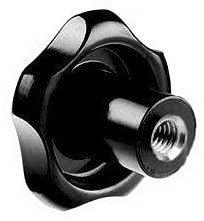 STERKNOP ZWART D6336K M8 INW. D=63 VERZINKTE DRAADBUS