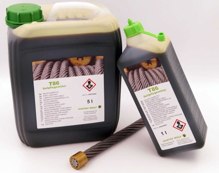 CAN 1 LTR WOLF STEEL CABLE OIL T-86 4500T8601