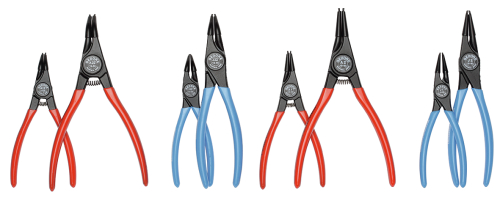 GEDORE LOCKING RING PLIERS S 8028 SET 8-PIECE. 2148692