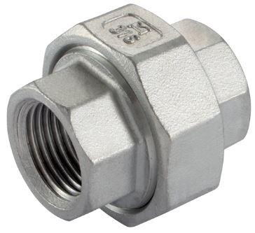 STAINLESS STEEL 3-PIECE HEAD. 2" bi-bi BSPT-BSP stainless steel AISI 316 3DLG340 HU-2