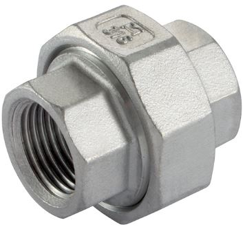 STAINLESS STEEL 3-PIECE HEAD. 2.1/2" bi-bi BSPT-BSP stainless steel AISI 316 3DLG340 HU-212
