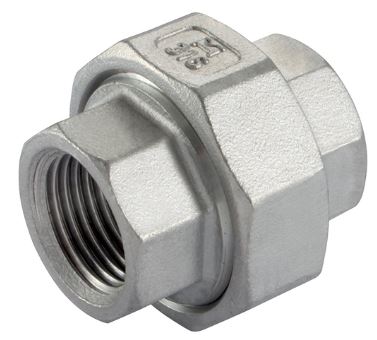 STAINLESS STEEL 3-PIECE HEAD. 3" bi-bi BSPT-BSP stainless steel AISI 316 3DLG340 HU-3