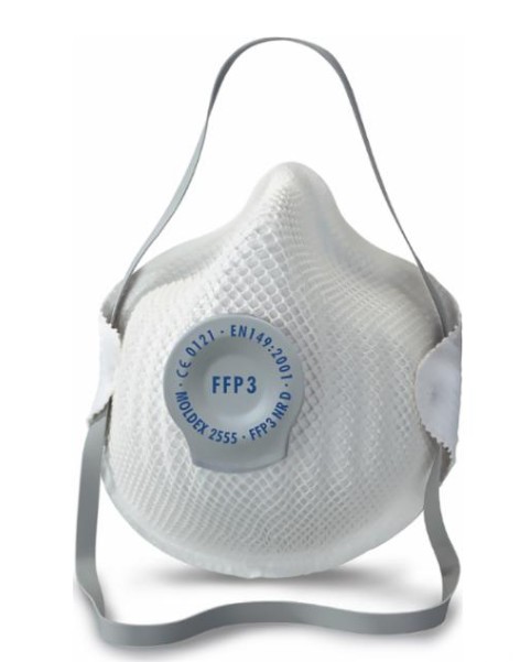 MOLDEX STOFMASKER P3 NR D 2555 MET UITADEMVENTIEL