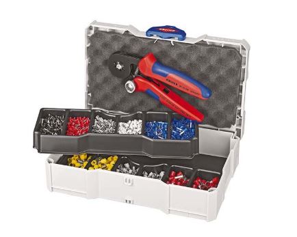 KNIPEX ADEREINDHULS ASS. + TANG 9790-09 9753-04 TANG /  0,08-10 +16MM2 ISO.