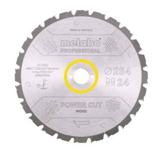 METABO SAW BLADE 245X30 Z=24 WZ 5GR. NEG. POWER CUT WOOD