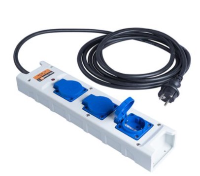 CONTACTBLOK 3-VOUDIG 5MTR 3X1,5MM2 H07RN-F