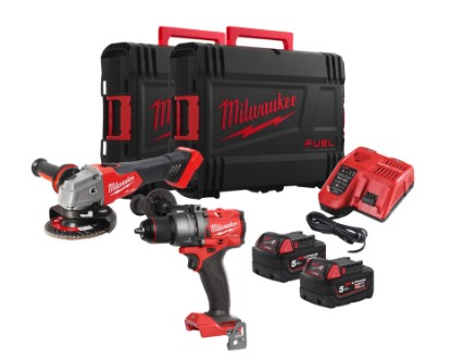 MILWAUKEE COMBO KIT M18FPP2E3-502XEU IN HD BOX MET 2XM18 B5