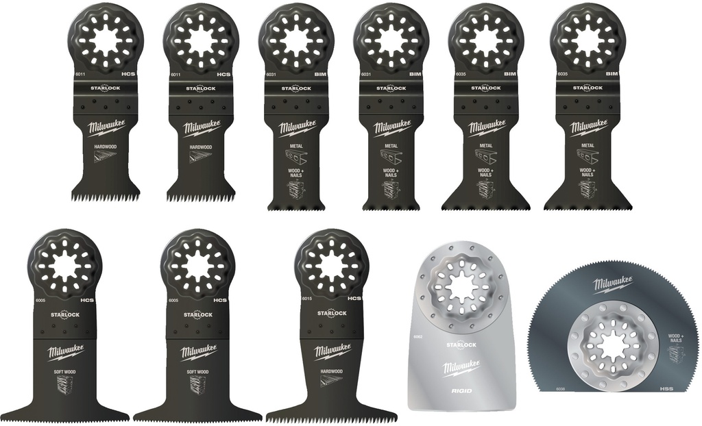 MILWAUKEE STARLOCK BLADE SET 11-PIECE 48906090