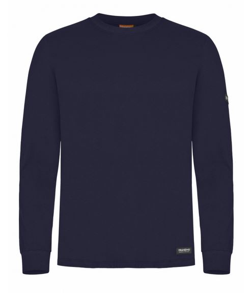T-SHIRT LANGE MOUWEN VLAMVERTRAGEND 594789 MARINE 03 MT: L