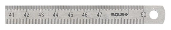 LINIAAL RVS 300x13x0,5mm  MM/INCH VERD. 