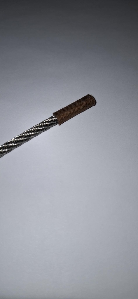 TEXTIELTAPE BRUIN 19MM X 50MTR. T.B.V. STAALKABELS VKGBR1950