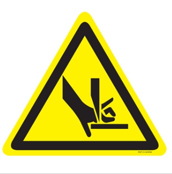 BORD KUNSTSTOF DRIEHOEK 200mm 3522 "SNIJDEN" PIC ALS 3532.A2