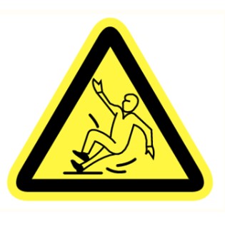 PLASTIC TRIANGLE SIGN 200mm 3522.12 "SLIP,SLIPPED"
