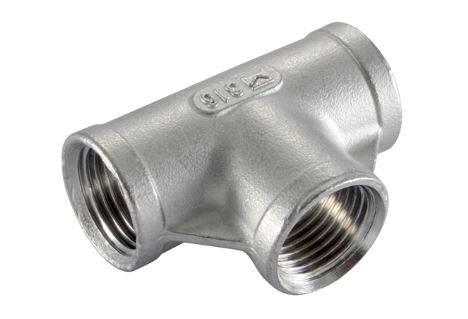 T-STUK RVS 1/4" bi BSP RVS AISI 316 TEE130