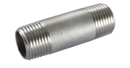 RVS PIJPNIPPEL 1/4" bu BSPT L=40MM RVS AISI 316 PIJP NIPPEL BN-14