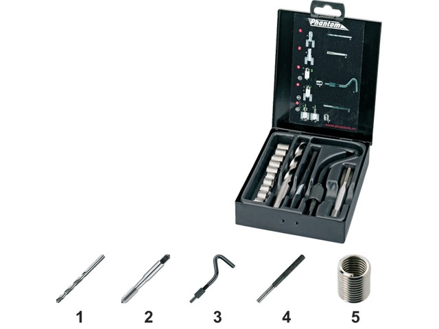 SET COMPLEET PHAN-COIL MF10X1,0 +BOOR+TAP+INDR.APP. 28.871.0102
