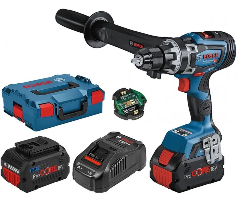 ACCU SCHR.BOORMACHINE GSR 18V-150 C 2x PC 8,0 Ah + CoMo L-Boxx