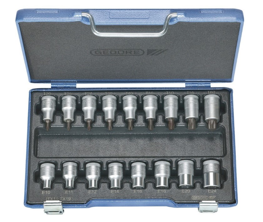 DOPSLEUTELSET ITX19 TX-017 1/2" INWENDIG EN UITWENDIG 6129520