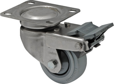 SWIVEL WHEEL STAINLESS STEEL D=80 JXPF 0802 7000/B WITH BRAKE