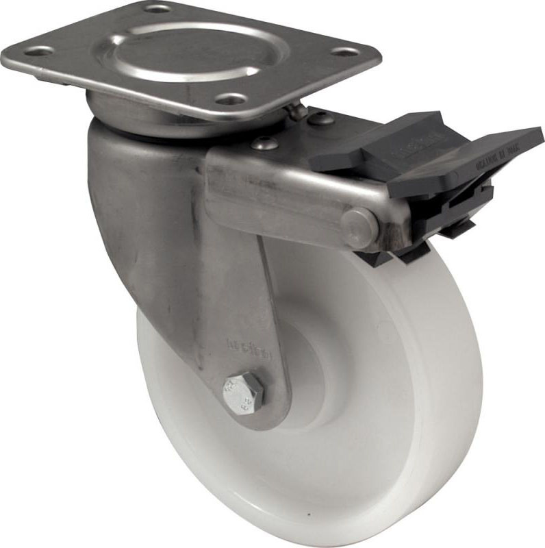 STAINLESS STEEL SWIVEL WHEEL D=125mm JXPN 1252 5000 /B WITH BRAKE