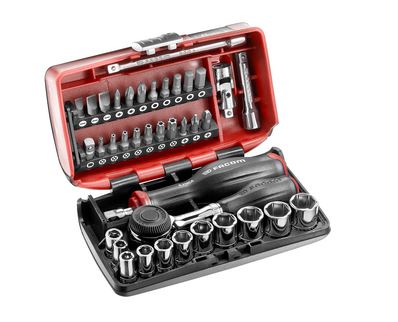 DOPPENSET ULTRA COMPACT 1/4" 38-DEL IN KISTJE R.360NANOPB *A*