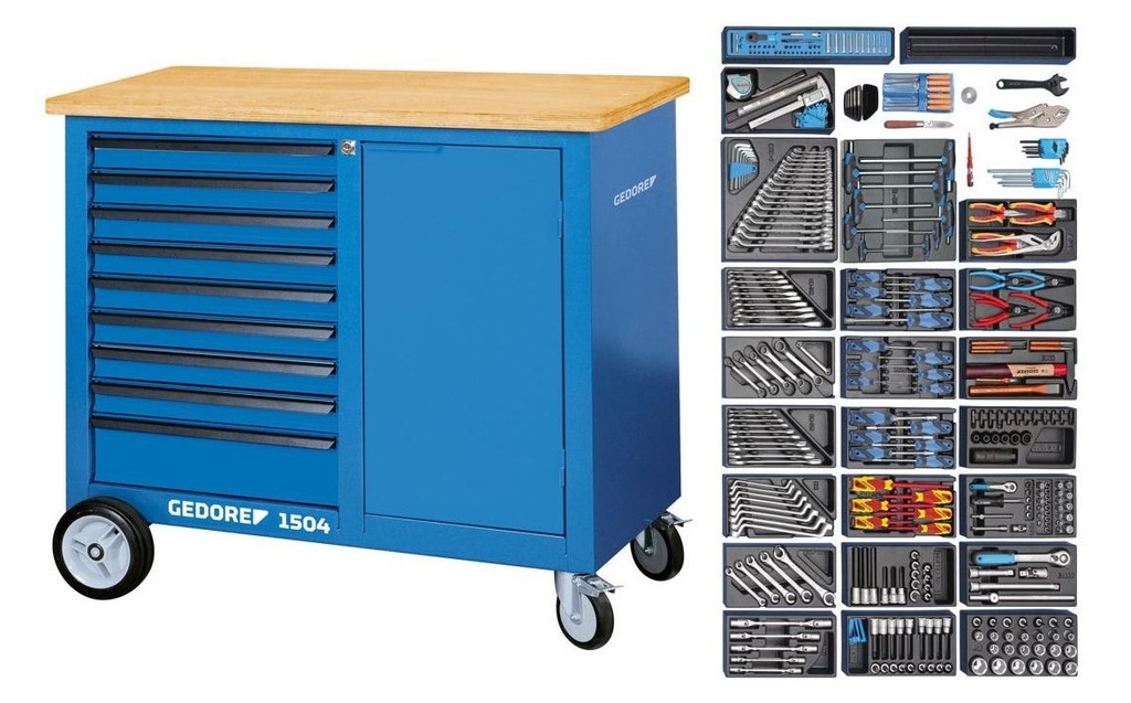 WERKBANK 1504-0810 + GEREEDSCHAPSSET 325 DLG ES-03  1504EU 1873849 *A*