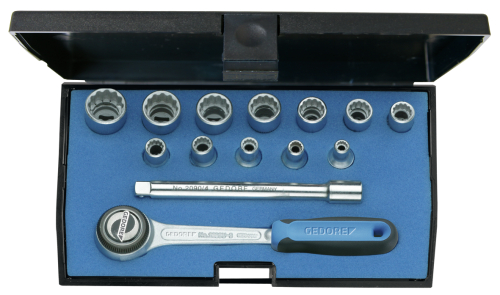 SOCKET WRENCH SET D20 DMU-3 1/4" 14-piece 4-13mm 1815598