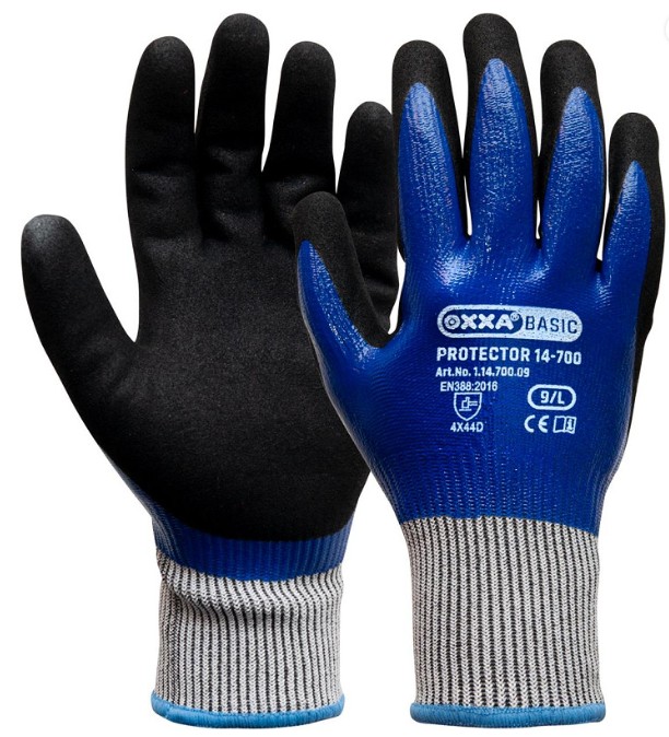 HANDSCHOEN SNIJVAST NITRIL 14-700 MT:9 L 