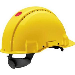 SAFETY HELMET 3M PELTOR G-3000 +UV IND ABS YELLOW (200) WITH ROTARY KNOB