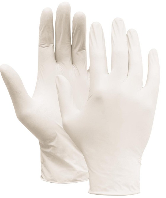 OXXA WEGWERPHANDSCHOENEN LATEX-STRONG  44-215 WIT MT.8 / L 100ST.