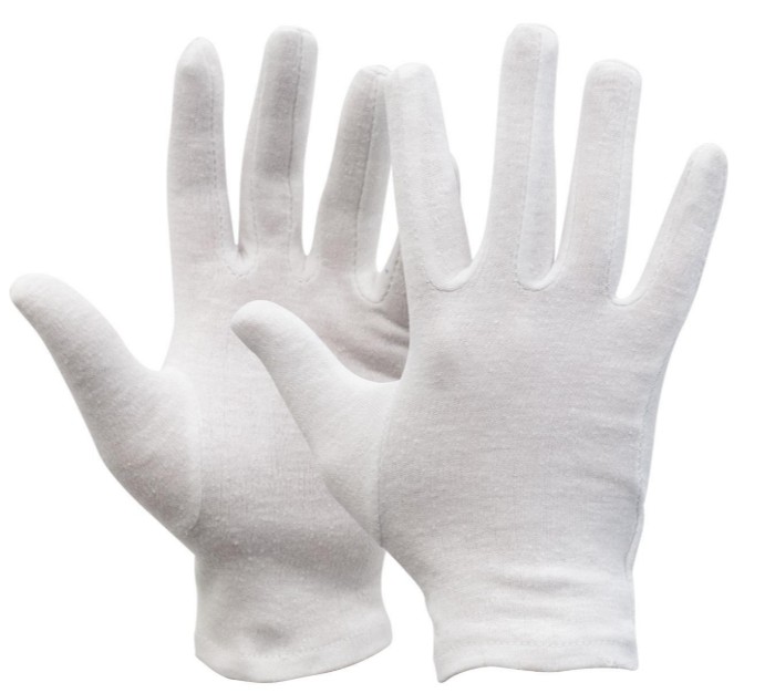 HANDSCHOEN WIT 100% KATOEN MT:9 11409209