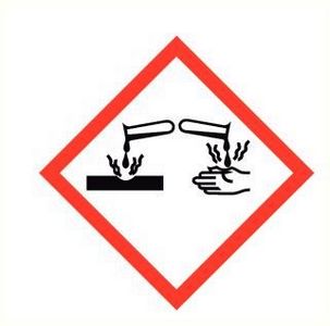 STICKER 250x250mm CORROSIVE SUBSTANCES 150.113E.A4