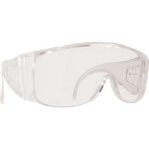 SAFETY GLASSES BASIC PLUS OVERLAY (adjustable temples - scratch-resistant)