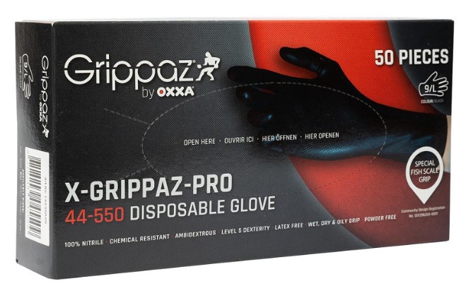DISP. a 50st HANDSCHOEN M-SAFE MT 9 GRIPPAZ 246BK (AUTOMOTIVE/IND.) NITRIL