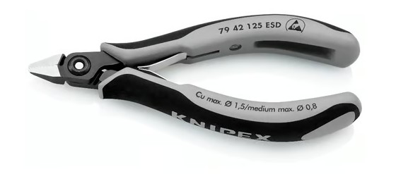 KNIPEX PRECISION ELECTRONICS SIDE CUTTING PLIERS 79 42 125 ESD L=125mm