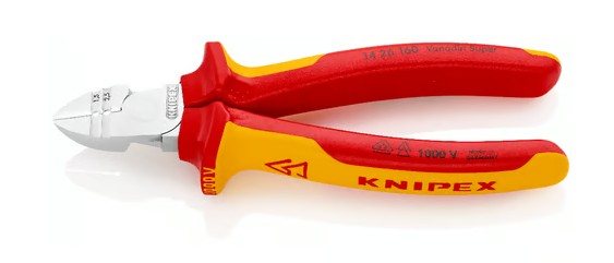 KNIPEX VDE STRIPPING SIDE CUTTING PLIERS 14 26 160 1.5 AND 2.5MM2