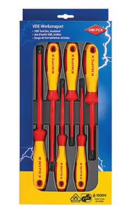SCHROEVENDRAAIERSET VDE 6-DLG KNIPEX 00 20 12 V01